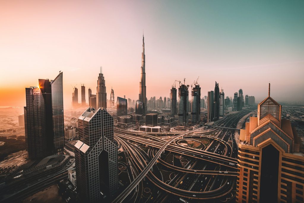 Dubai's elegant skyline. 