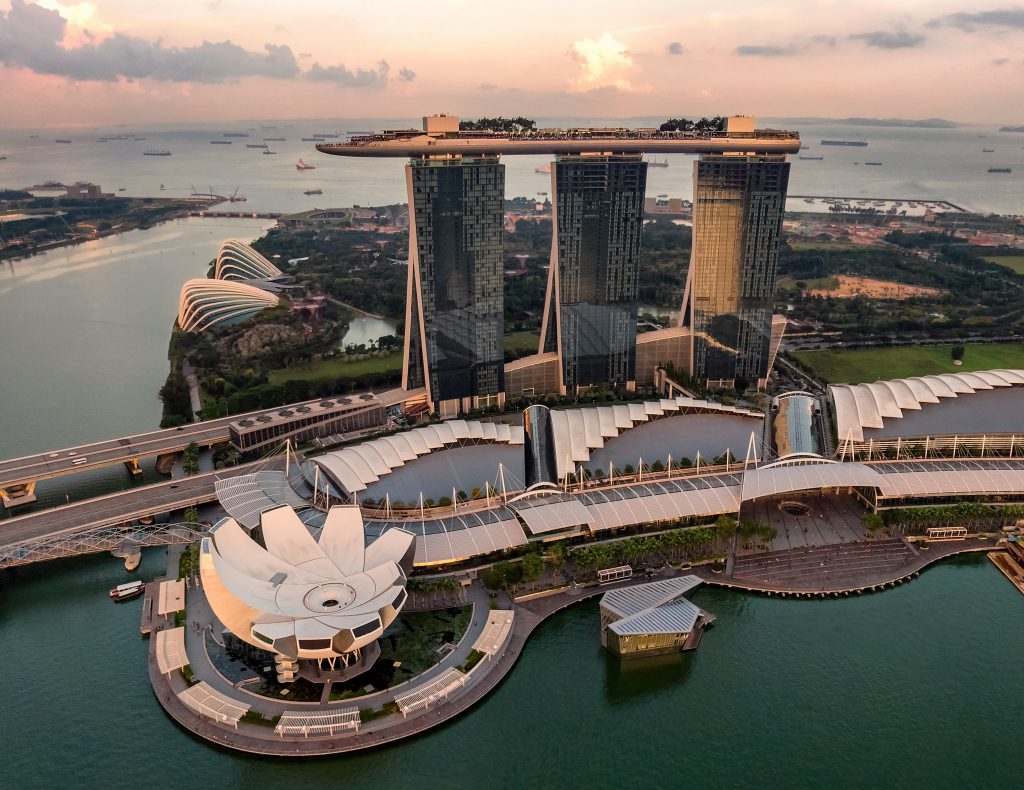 Marina Bay Sands from above. 