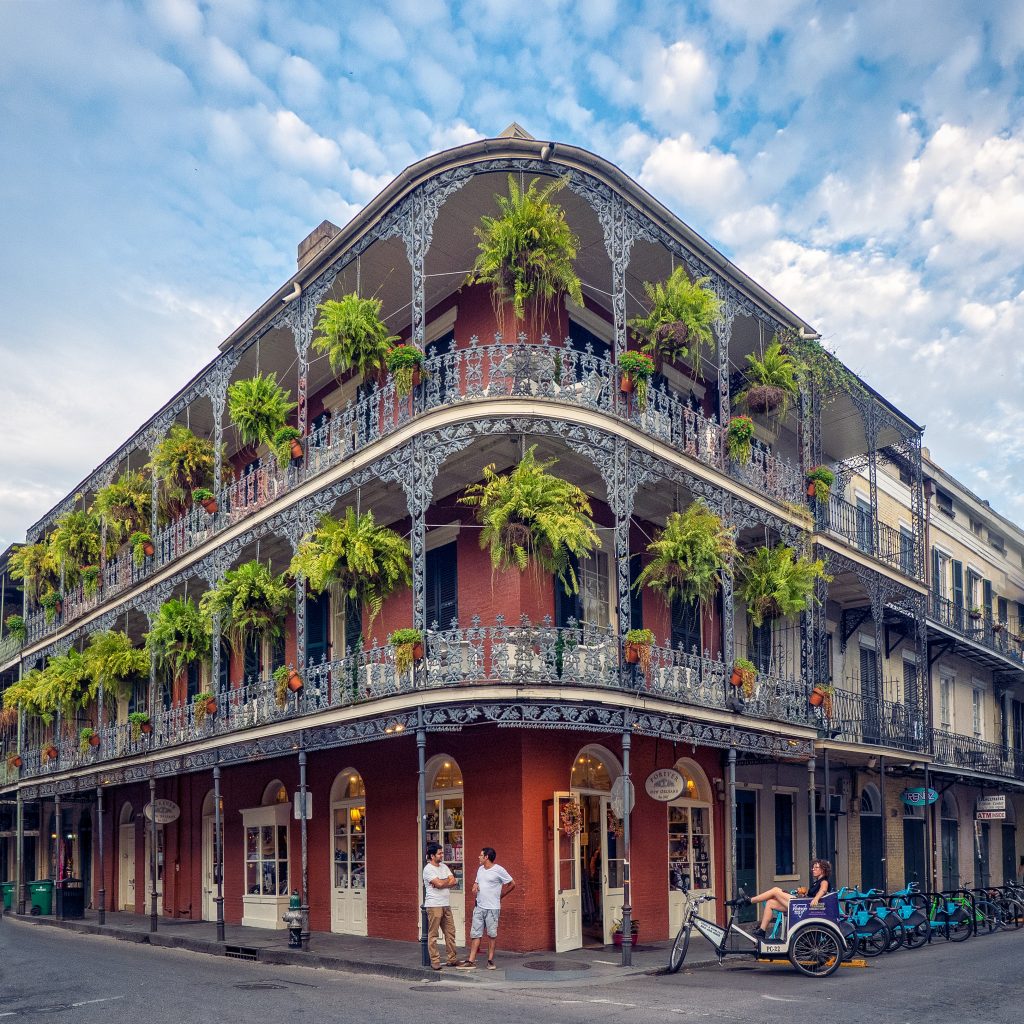 The French Quarter in New Orleans.
