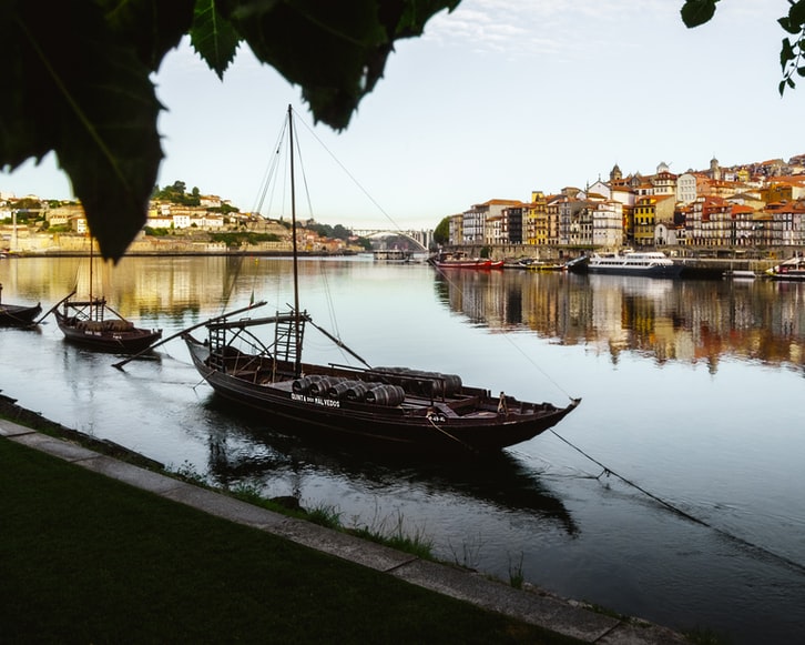 Boat on the Douro River, Porto. 
