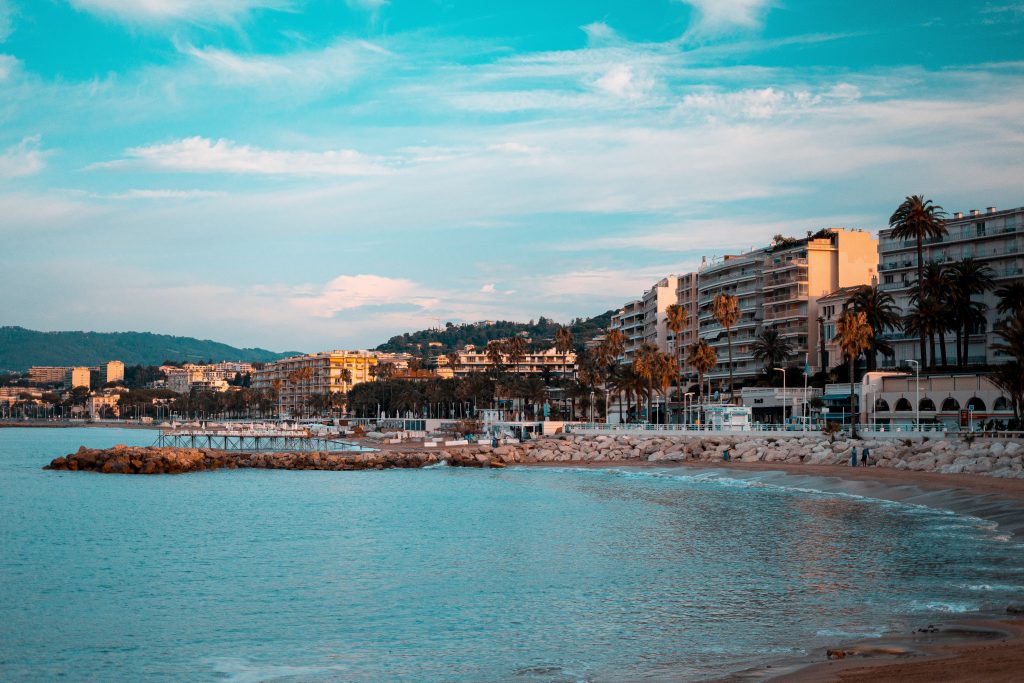 La Croisette, Cannes' waterfront boulevard.