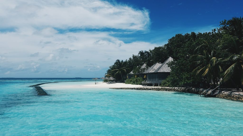 A villa on the ocean in The Maldives.